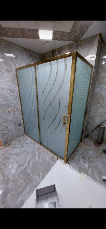 Duş kabinaları, arakəsmələr: Yeni Üstü açıq kabina, Künc üçün, Pulsuz çatdırılma — 3