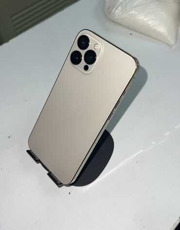 айфон золотой: IPhone 12 Pro Max, Колдонулган, 256 ГБ, Алтын, Каптама, 77 %