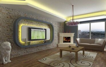 Malyar işləri: Hər növ Alcipan işləri görülür. Düz sadə tavan. Ara kəsmə divar — 2