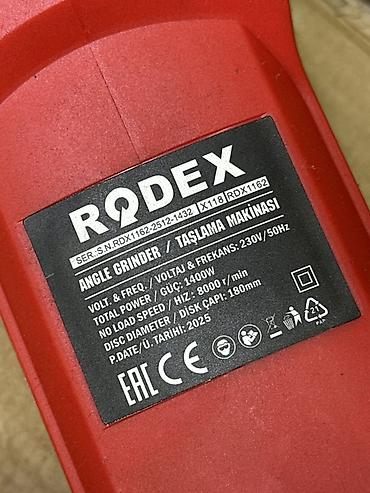 Электроинструменты: Угловая шлифмашина RODEX (Angle Grinder) Основные характеристики: - — 2