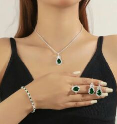 Bijuteriya dəstləri: ZƏRGƏRLİK DƏSTİ – parlaq damla formalı daşlarla — 13