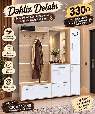 Dəhliz Dolabı – eviniz üçün həm funksional, həm də zövqlü seçim! •