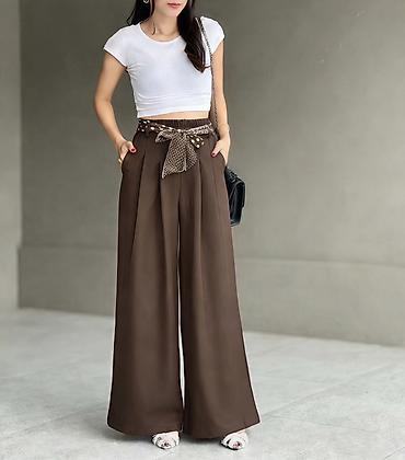 Pantalone: 🔥Ženske široke pantalone sa maramom/pojasom
✅2350 din — 6