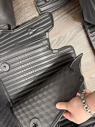 Полики: 5D Экокожа Полики Для салона Mercedes-Benz, цвет - Черный, Б/у, Самовывоз — 2