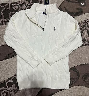 pull and: Свитер-поло Ralph Lauren для детей/подростков, белый. - Фирменный — 1