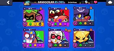 masın oyunları: Brawl Stars hesabı – 85/105 döyüşçü Ümumi: - Kupa: 40,944 - — 2