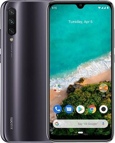 iphone 2 g: Xiaomi Mi A3, 64 GB, rəng - Qara, 
 Barmaq izi