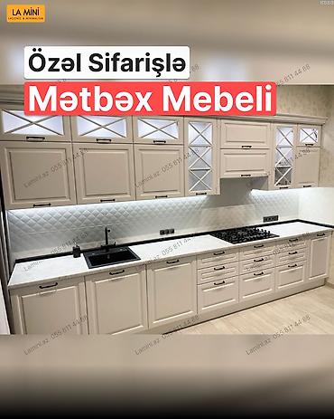 Ev və bağ: Özəl sifarişlə mətbəx mebeli - Klassik üslubda ağ rəngli fasadlar — 1