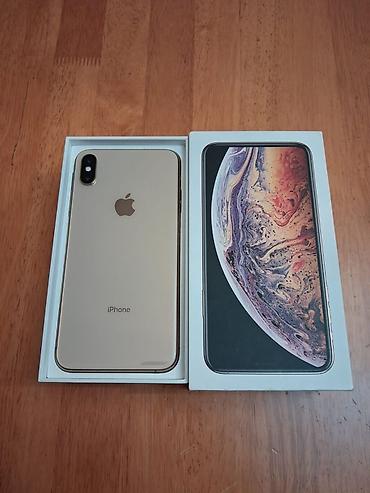 electronics iphone: IPhone Xs Max, 64 GB, Qızılı, Sənədlərlə, Barmaq izi, Face ID — 1