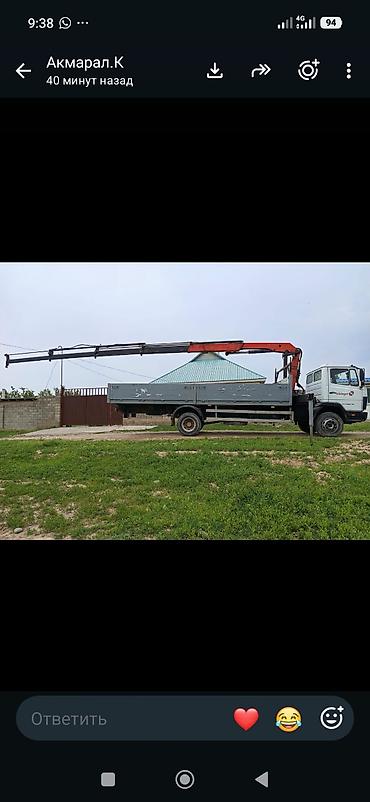 Манипулятор кызматтары: Мерседес 1320 6куп, турбина, интеркулер.борт 6.70м установка 5 тонна — 3