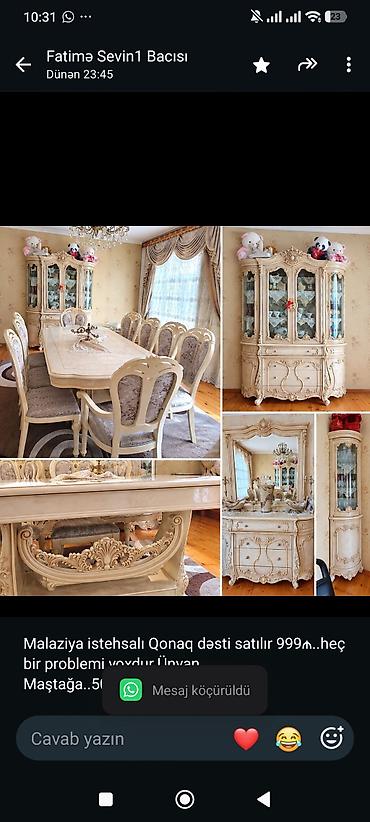 bedroom: Malaziya istehsalı Qonaq dəsti satılır 999₼. heç bir problemi — 1