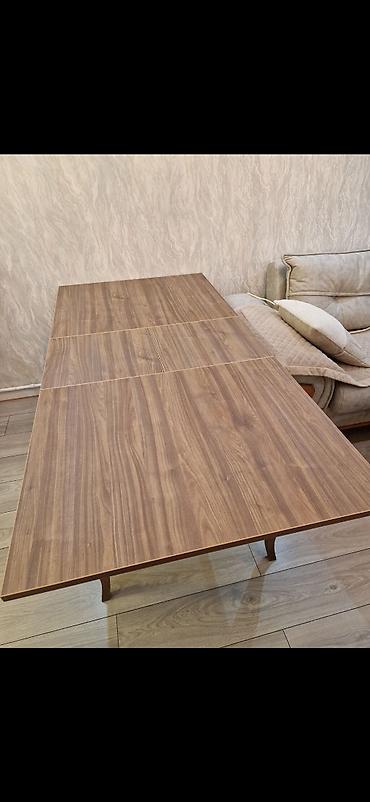 açılıb bağlanan stol: Açılan yemək masası - Material: taxta teksturalı üst səth, möhkəm — 3