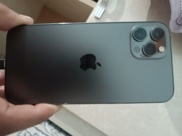 айфон сатылат: IPhone 12 Pro, Колдонулган, 128 ГБ, Jet Black, Коргоочу айнек, Каптама, Кабель, 77 %