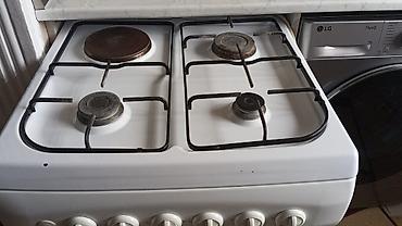 aeg pec: Qaz-elektrik qarışıq soba və plitə - 4 gözlü üst panel: 3 qaz ocağı + — 1