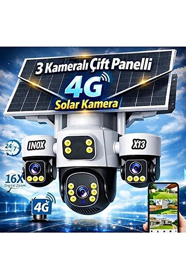 kamera ptz: 4G günəş enerjili təhlükəsizlik kamerası – 3 kameralı, cüt günəş — 1