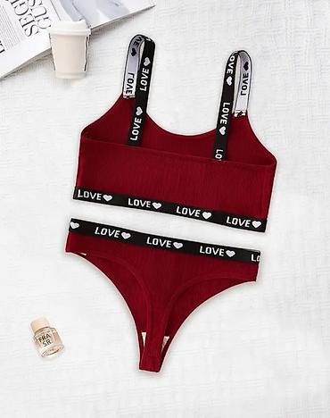 ps baletanke: Ženski komplet donjeg veša – bralette i gaćice, vel. L - Dvodelni set — 2