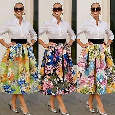 Suknje: 🔥Ženska midi suknja sa visokim strukom i bogatim A-krojem.
✅1750 din — 6