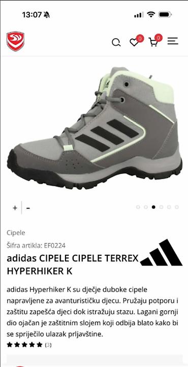 Cipele: Adidas Terx cipele za dečaka,veličine 35 — 11