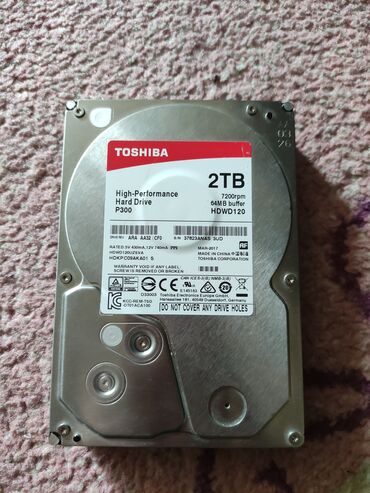 kredit kompüter: Daxili Sərt disk (HDD) Toshiba, 1 TB, 7200 RPM, 3.5", İşlənmiş