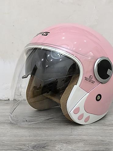 49cc moto: Moped/scooter üçün açıq tip (open-face) dəbilqə - Rəng: açıq çəhrayı — 1