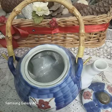 cay: Çay dəsti, rəng - Mavi, Keramika, Yaponiya — 3