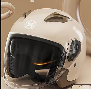 moto nama: Moto Dəbilqələr 29-azn– açıq tip, geniş ag vizorlu Rəng: bej, ag Ünvan — 1