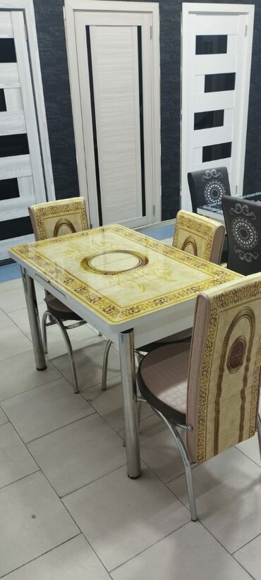 Masa və oturacaq dəstləri: *Hazır elde olan* ✔️Türk istehsalı🇹🇷 ✔️Kuxna üçün stol stul dəsti -da lalafo.az — 4 Masa və oturacaq dəstləri: *Hazır elde olan* ✔️Türk istehsalı🇹🇷 ✔️Kuxna üçün stol stul dəsti — 4
