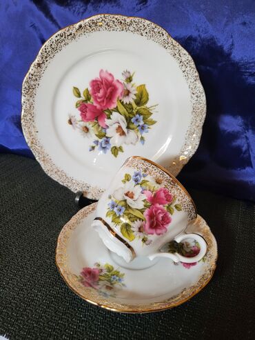 Kuhinjski setovi: Set 1950g+ Mitterteich porcelan Bavaria. Trodelni set,sve na njemu — 2