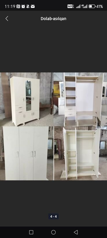 Dolablar: Açılan, 3 qapılı Düz dolab, Qarderob, paltar dolabı — 1