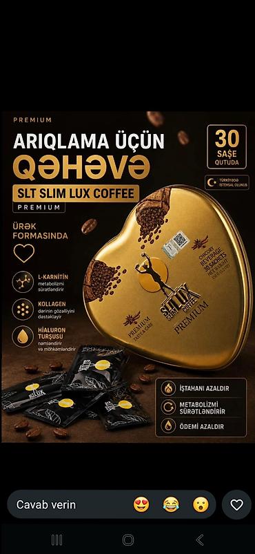 vellara çayı trendyol: Lady Slim Premium instant qəhvə – fərdi paketlərdə, ürək formalı — 1
