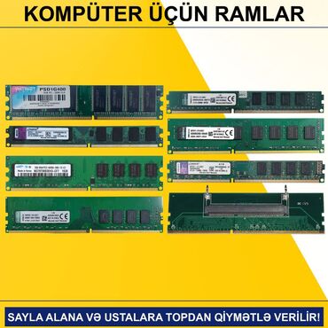 Operativ yaddaş (RAM): Kompüter üçün Ramlar (DDR2/DDR3/DDR4) SAYLA ALANA VƏ USTALARA TOPDAN -da lalafo.az — 1 Operativ yaddaş (RAM): Kompüter üçün Ramlar (DDR2/DDR3/DDR4) SAYLA ALANA VƏ USTALARA TOPDAN — 1