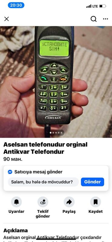 telefon uzlukleri: ASELSAN antikvar mobil telefon təzə almışıq.qeydiyatdan keçirə
