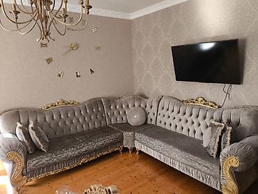 Divanlar: Künc divan, İşlənmiş, Açılmayan, Bazasız, Vеlur parça — 2
