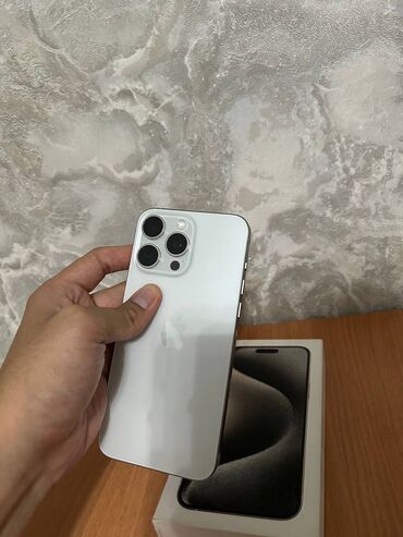 айфон 15 про китайский: IPhone 15 Pro Max, 256 ГБ, Белый, Защитное стекло, Чехол, Кабель, 99 %