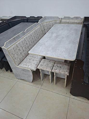 silver kitchen: Кухонный мягкий уголок, Новый, ЛДСП, цвет - Серый — 3