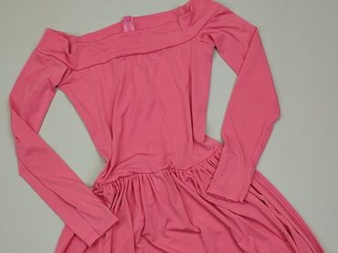 różowa satynowa sukienki: Sukienka, M, stan - Dobry