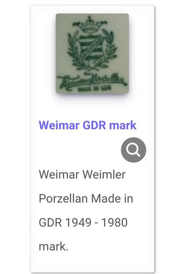 Ostali antikviteti: Tanjir Weimar 0g.Nemacka. Tanjir za — 13