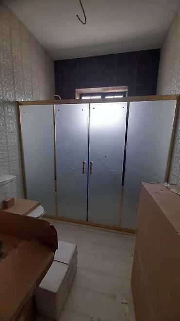 Şüşəli sanitar kabina/duş bölməsi - Material: mat (qumlu) şüşə lalafo.az -da Şüşəli sanitar kabina/duş bölməsi - Material: mat (qumlu) şüşə