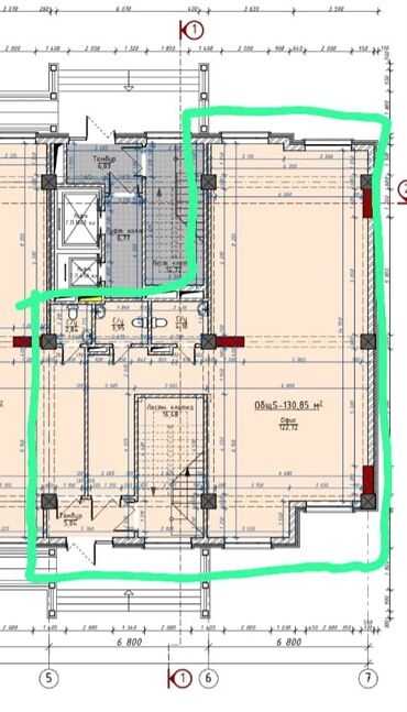 аренда офис бишкек: Сдаю Офис, 131 м², В жилом комплексе, С видом на горы, 1 линия, С отдельным входом