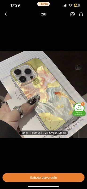 ayfon 7 ucuz: Şəffaf və parıltılı dizaynı ilə bu telefon qabı estetik görünüşü