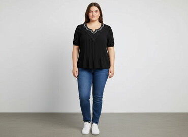 bluzki w serek plus size: DIM, Жіноча блуза, розмір XL