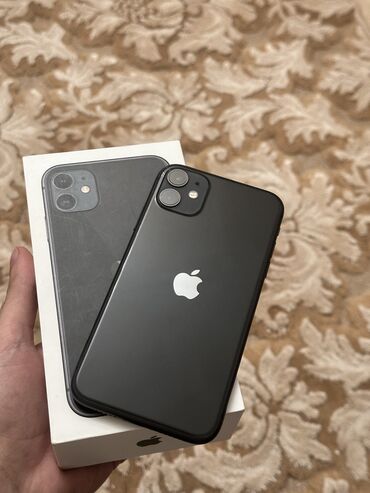 Apple iPhone: IPhone 11, 64 GB, Qara, Zəmanət, Simsiz şarj, Face ID