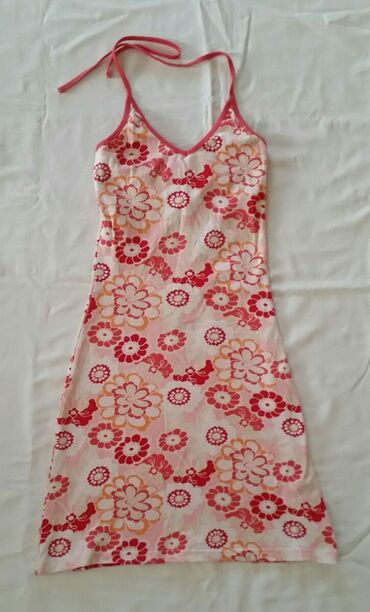 haljine od lana za punije: H&M S (EU 36), bоја - Šareno, Drugi stil, Drugi tip rukava