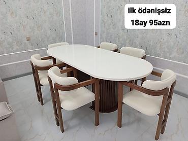taxta dikt: Mətbəx və yemək otağı üçün müxtəlif model masa-stul dəstləri - — 3