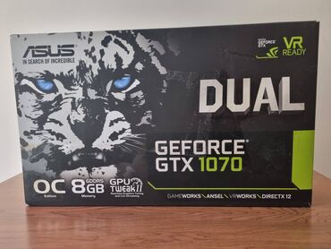 gtx 770: Videokart Asus GeForce GTX 1070, 8 GB, İşlənmiş