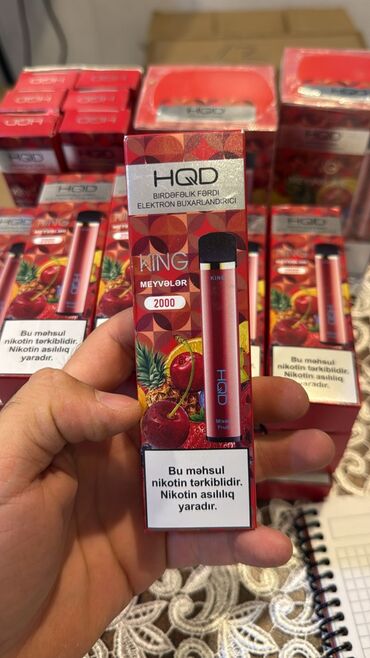Qəlyan, vayp və aksesuarları: Topdan!! 5 Azn Hqd 2000 tüstü 5% nikotin 10 dad çeşidi minumum say 30