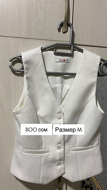 Пиджаки, жакеты: Женская одежда 1) Молочный топ-пиджак с короткими рукавами - — 3