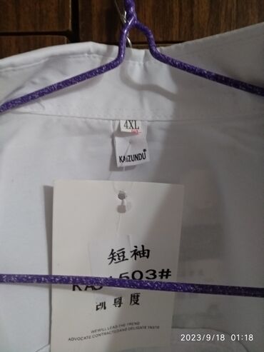 рубашка 46 размер: Рубашка 3XL (EU 46), 4XL (EU 48), цвет - Белый