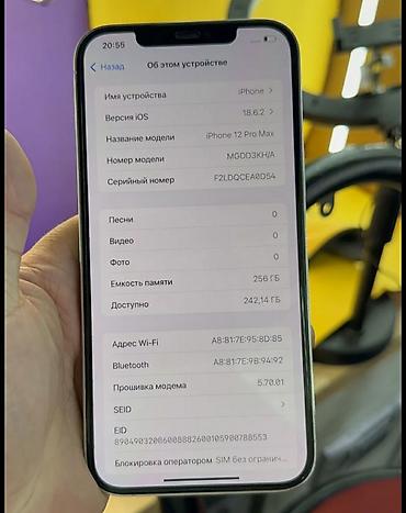 Apple iPhone: IPhone 12 Pro Max, Б/у, 256 ГБ, Белый, Зарядное устройство, 100 % — 6
