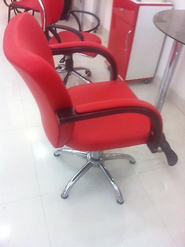 Salon, tibbi mebel: Gözəllik salonu üçün mebel dəsti - Rəng: qırmızı (xrom detallar və — 1